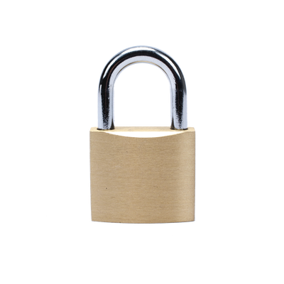 Candado de Latón Cuerpo 40 x 40 mm Con 3 Llaves. Diam. de Perno: 6.2 mm