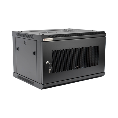 Gabinetes PRECISION, Con Puerta Perforada, de 19in, 6UR, 450mm de Profundidad, Color Negro