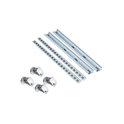 Juego de 2 Herrajes Metálicos para Fijación de Gabinetes Línea PST de 60 cm de ancho. Aplicable en Poste Cuadrado o Redondo.