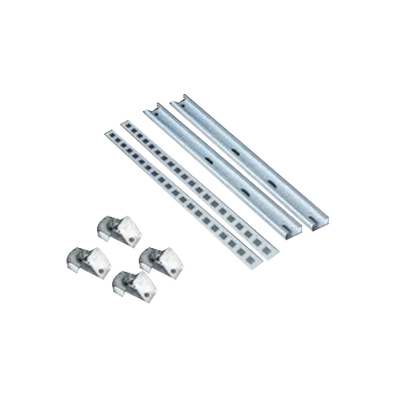 Juego de 2 Herrajes Metálicos para Fijación de Gabinetes Línea PST de 80 cm de ancho. Aplicable en Poste Cuadrado o Circular.