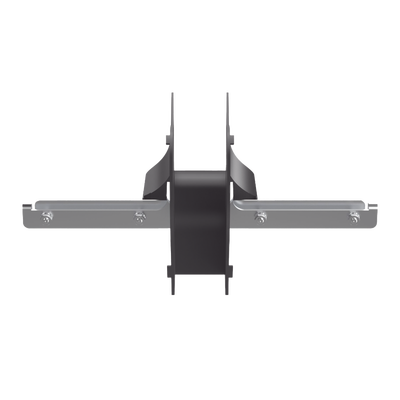 Bajada/Salida de Cables Para Charola Wire Basket, de 2 in, Con Control de Radio de Curvatura, Color Negro