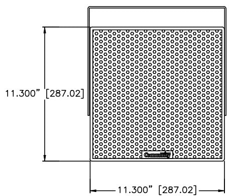 BIAMP R.25-94TZ COMMUNITY Altavoz coaxial de rango completo, 2 vías, 8 pulgadas, Potencia de 200W RMS, 500W PGM. a 8 ohms, Transformador linea de 70V/TAPS 200W, 100W, 50W y 25W. Reja y herraje de acero inoxidable. color gris