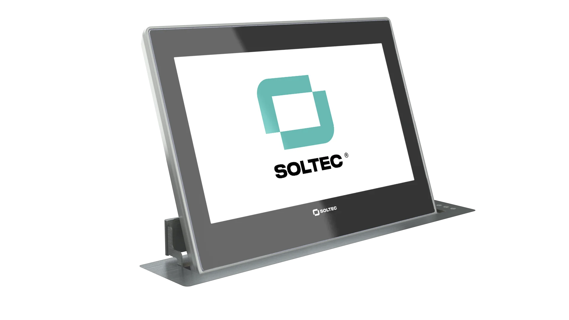 SRET156G-10 Monitor Retráctil Motorizado 15.6" Estructura de aluminio anodizado y Cristal protector 20º de inclinación ajustable por el usuario