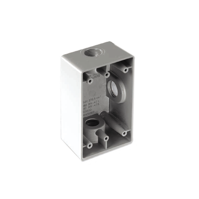 Caja Rectangular de 3/4"/ 4 Bocas/ Con Recubrimiento exterior de PVC e interior Purpura.