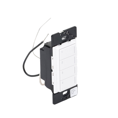 (RadioRa3) Botonera Sunnata Negro 4 escenas para Radio RA3, programe escenas diferentes en cada botón.