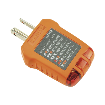 Probador de Tomacorrientes Estándar, con Secuencia de Luces para Indicar un Cableado Correcto/Incorrecto.