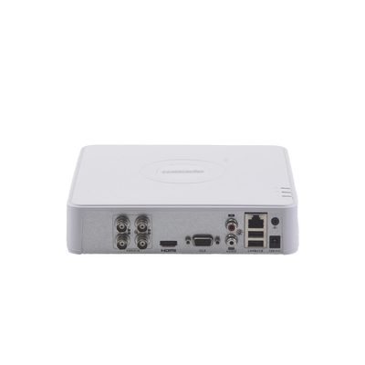 DVR 4 Canales TurboHD + 1 Canal IP / 2 Megapixel (1080p) Lite / Acusense Lite (Evita Falsas Alarmas) / Audio por coaxitron / 1 Bahía de Disco Duro / H.265+ / Salida de Vídeo Full HD