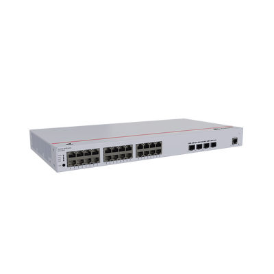 Switch de Distribución/Core Gigabit Administrable PoE Capa 3 / 24 puertos 10/100/1000 Mbps (PoE) / 4 Puertos 10GE SFP+ Uplink / ERPS / Rutas Estáticas / iStack / PoE Perpetuo / 400W / Administración Nube Gratis