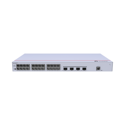 Switch de Distribución/Core Gigabit Administrable Capa 3 / 24 puertos 10/100/1000 Mbps / 4 Puertos 1GE SFP Uplink / ERPS / Rutas Estáticas / iStack / Administración Nube Gratis
