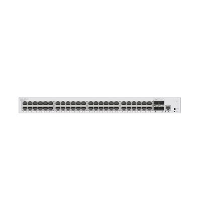 Switch de Distribución/Core Gigabit Administrable Capa 3 / 48 puertos 10/100/1000 Mbps / 4 Puertos 10GE SFP+ Uplink / ERPS / Rutas Estáticas / iStack / Administración Nube Gratis