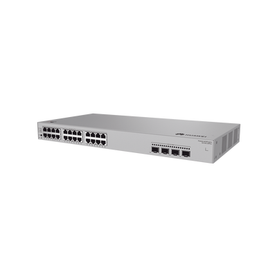 Switch de Acceso Gigabit Administrable PoE Capa 2+ / 24 puertos 10/100/1000 Mbps (PoE) / 4 Puertos 2.5GE SFP Uplink / ERPS / Rutas Estáticas / PoE Perpetuo / 400 W / Administración Nube Gratis