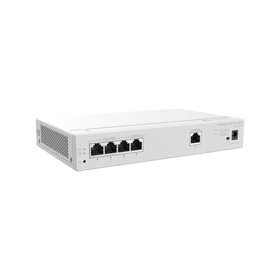 Router Multi-Servicio / 1 puerto 10/100/1000 Mbps(WAN) / 4 puertos 10/100/1000 Mbps(LAN) PoE+ (802.3af/at) / 50W / Rendimiento 1 Gbps / Controla hasta 32 APs / Hasta 150 Clientes / Administración Nube Gratis