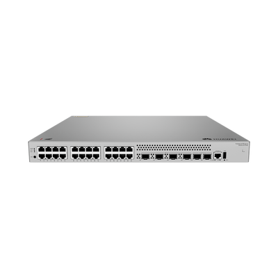 Switch Empresarial Core Gigabit Administrable Capa 3 / 24 Puertos 10/100/1000 Mbps / 4 Puertos 10GE SFP+ Uplink / 2 Puertos 10GE SFP+ (Stack) / ERPS / Ruteo Dinamico (RIP, OSPF, IS-IS y BGP) / iStack / Administración Nube Gratis