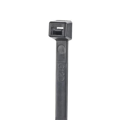 Cincho de Nylon 6.6 StrongHold™, 200mm largo x 2.5mm ancho, Color Negro, Exterior Resistente a Rayos UV, Paquete de 100pz