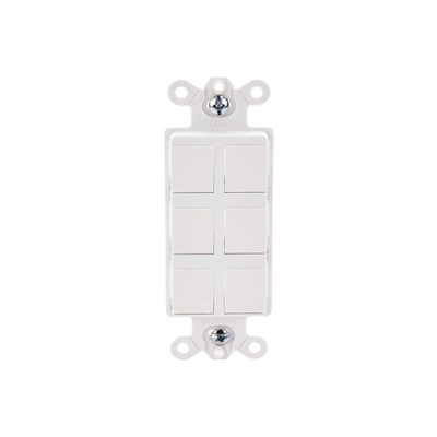 Caja de pared para contactos varios, 6 mini espacios.