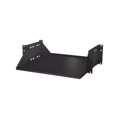 Charola para Soportar Equipos en Rack de 19 in, Doble Fijación, Color Negro, 3U