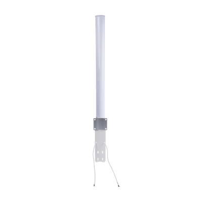 Antena Omnidireccional en 2.4 GHz, Rango de Frecuencias (2.3 - 2.5 GHz), Ganancia de 10 dBi, Doble Polaridad MIMO 2x2, Incluye Jumpers