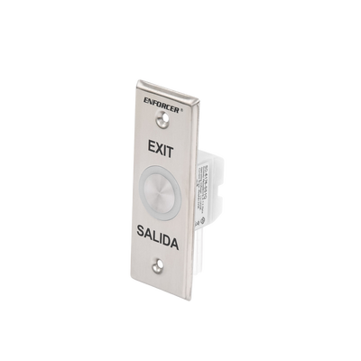 Botón de Salida con Aro Iluminado Color Verde y Rojo / IP65 / Buzzer / Función Toggle (Enclavado) / Temporizador / Relevador NC/NO/ Uso Exterior e Interior.