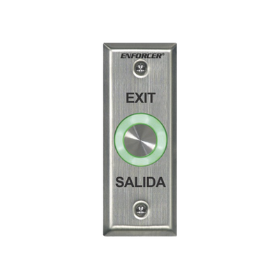 Botón de Salida con Aro Iluminado Color Verde y Rojo / IP65 / Buzzer / Función Toggle (Enclavado) / Temporizador / Relevador NC/NO/ Uso Exterior e Interior.