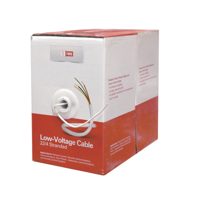 Cable 100% Cobre INDUSTRIAL/ 4 x 22 AWG/ de color blanco / 305m / para aplicaciones en sistemas de Intrusión / Control de Acceso y TV Porteros