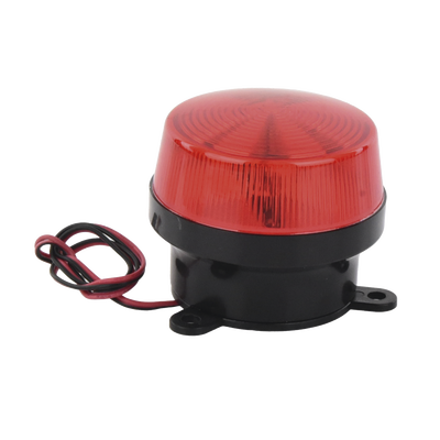 Mini estrobo color Rojo con montaje de pestaña.