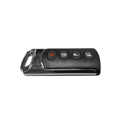 LLavero remoto de 4 Botones de uso rudo ideal para Armado total/parcial/desarmado/pánico. Duracion de Batería hasta 5 años.