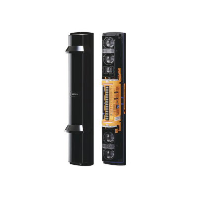 Barrera fotoelectrica de 100 metros 4 rayos 4 canales doble modulación y transmision automatica de potencia del rayo