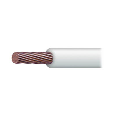 Cable Eléctrico 18 awg color blanco, Conductor de cobre suave. Aislamiento de PVC, auto-extinguible. BOBINA de 100 MTS