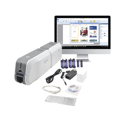Kit Impresora SMART51L / Con Laminador /DOBLE Lado/3 Años Garantia / Incluye 2 x RibbonColor / 100 tarjetas PVC/ 1 Cinta de Limpieza/ Software