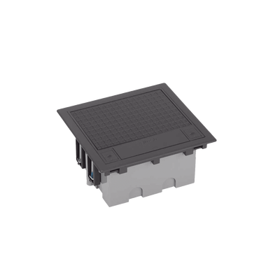 Caja Para Instalación en Piso Falso para Voz, Datos o Contactos Eléctricos / Capacidad para 2 Módulos / Espacio Embellecedor en la Tapa / Profundidad Ajustable de 90 a 120 mm / Los Módulos se Adquieren Aparte / (SF210/14CY)