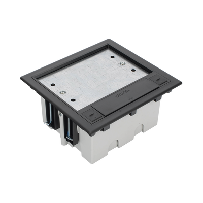 Caja Para Instalación en Piso Falso para Voz, Datos o Contactos Eléctricos / Capacidad para 2 Módulos / Espacio Embellecedor en la Tapa / Profundidad Ajustable de 90 a 120 mm / Los Módulos se Adquieren Aparte / (SF210/14CY)