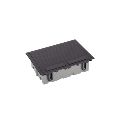 Caja Para Instalación en Piso Falso para Voz, Datos o Contactos Eléctricos / Capacidad para 6 Módulos / Espacio Embellecedor en la Tapa / Profundidad Ajustable de 90 a 120 mm / Los Módulos se Adquieren Aparte / (SF610/14CY)