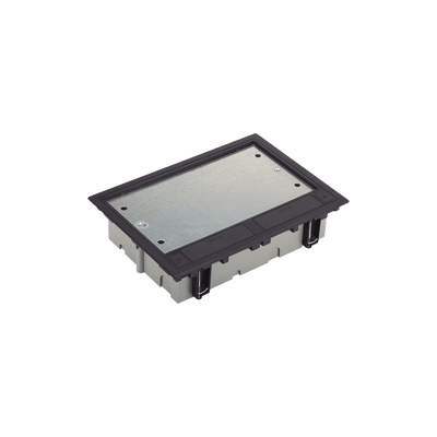 Caja Para Instalación en Piso Falso para Voz, Datos o Contactos Eléctricos / Capacidad para 6 Módulos / Espacio Embellecedor en la Tapa / Profundidad Ajustable de 90 a 120 mm / Los Módulos se Adquieren Aparte / (SF610/14CY)