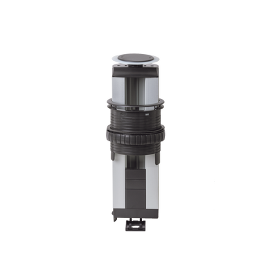 Teleblock Simon K45 para Voz, Datos, Multimedia o Contactos Eléctricos / Capacidad para 4 Módulos K45 / Apertura Manual con Tapa Abatible / Instalación en Mobiliario de Oficina o Comercial / (KTL204CY))