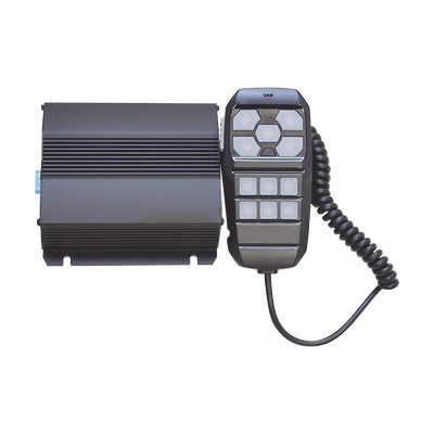 Sirena Vehicular de 100W de Potencia, Con Controlador Unimando Para Control de Tonos, 4 Salidas Auxiliares y Microfono