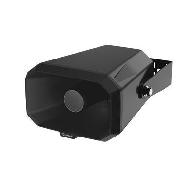 Altavoz IP Tipo Corneta / 10W / PoE+ / E/S de Alarma / Para integración con sistema Hanwha / IP66 / SIP, IPv4, HTTP, DNS, NTP, TCP, UDP, ARP.