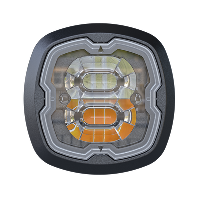 Estrobo Oculto, 6 LED, rojo/azul, SAE Clase I, Empotrable, lente transparente