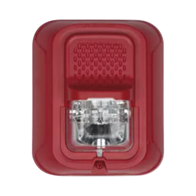 Bocina estrobo para pared color rojo , sin etiquetas