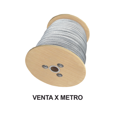 Cable de Retenida de 1/4" de Acero Galvanizado 7 Hilos (Venta por Metro).