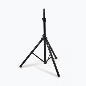 ON STAGE SS7761B Tripie de aluminio 1 3/8" , El poste y el adaptador para altavoz se pueden adaptar a altavoces con conectores de montaje de 1 3/8" o 1 1/2".  altura ajustable de 114 a 183 cm.  soporta hasta 54.43 kg. Color Negro
