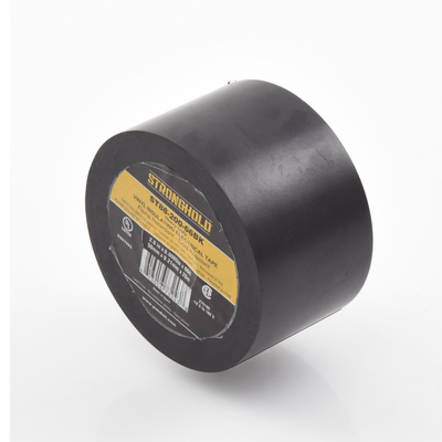 Cinta Eléctrica STRONGHOLD Para Aislar, de PVC, Trabajo Pesado Eléctrico (UV, abrasión, aceite, corrosión), Grosor 0.21 mm (8.5 mil), Ancho 50 mm, y 20 m Largo, Uso Int./Ext., Color Negro. Superior a cinta Super 33