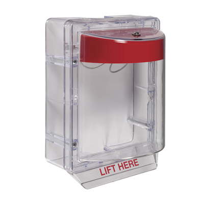 Cubierta Protectora Serie Stopper II® De Policarbonato, Con Bocina, Espaciador Transparente, Montaje en Superficie, Sin Etiqueta