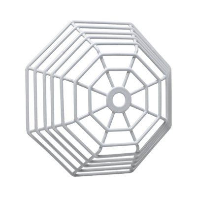 Rejilla de acero Web Stopper® para protección de detectores de humo de vandalismo y accidentes. Bajo perfil, montaje empotrado.