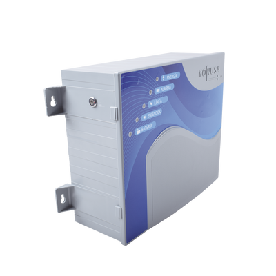 Energizador con tecnología SMT de 12,000Volts-1Joule/ 2500Mts Lineales de Protección / Cercos electricos