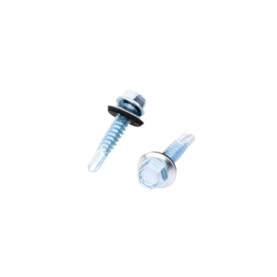 Tornillo - Pija cabeza hexagonal con rondana y punta de broca #14 x 1-1/4", 50 piezas.