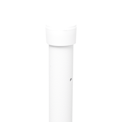 Poste de Esquina Blanco de Acero Galv. de 1.2m para Cerca Electrificada cal. 18 de 1" Diam. para 5 Aisladores (No incluidos).