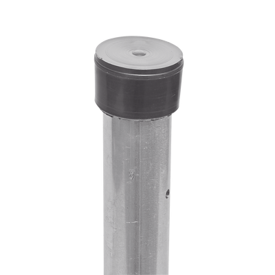 Poste de ESQUINA para Cerca Electrificada. Tubo Galvanizado cal. 18 de 1" Diam. y 0.8m Alto con Tapón, ideal para 3 Aisladores