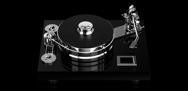 Pro-Ject SIGNATURE 12 Tronamesa de alta gama para "Audiofilos" que celebra los 20 años de Pro-Ject! Superficies metálicas pulidas al alto brillo, Incluye juego completo de herramientas y accesorios de calibración.