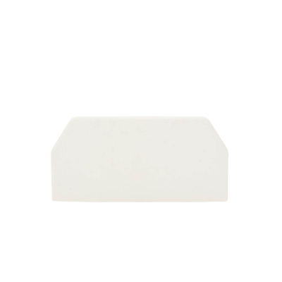 Tapa Final, para uso con canaleta T45, Material PVC Rígido, Color Blanco Mate