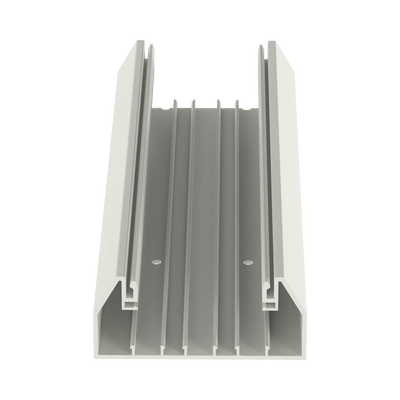 Base para canaleta T-70, de PVC rígido, con orificios perforados para montaje, 103.3 x 44.9 x 2400 mm, Color Blanco Mate